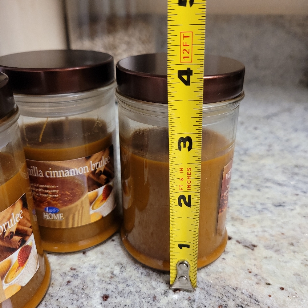 3/$5 Candles Vanilla Cinnamon 3.5oz Glass Covered Jar NEW - Picture 2 of 11